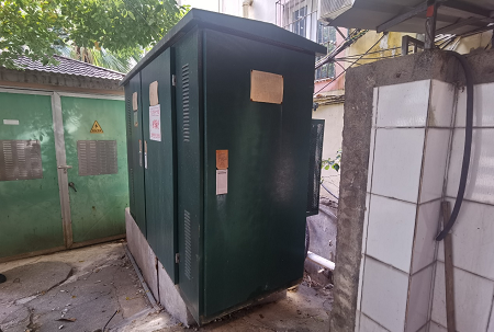 景德镇华阳小区箱式变压器噪声治理施工前 景德镇华阳小区箱式变压器噪声治理施工前